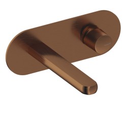 MONOMANDO DE LAVABO EMPORTADO OVAL DEDAL PLISSÉ ORO ROSA CEPILLADO