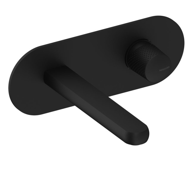 MONOMANDO DE LAVABO EMPORTADO OVAL DEDAL NEGRO MATE MONOMANDO DE LAVABO EMPORTADO OVAL DEDAL NEGRO MATE