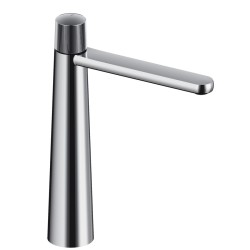 MONOMANDO DE LAVABO ALTO DEDAL PLISSÉ CROMO