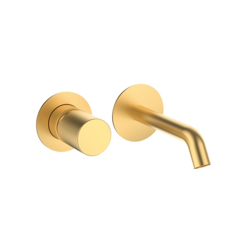 MONOMANDO DE LAVABO EMPOTRADO CAÑO 20CM INCOOL ORO CEPILLADO PVD MONOMANDO DE LAVABO EMPOTRADO CAÑO 20CM INCOOL ORO CEPILLADO PVD