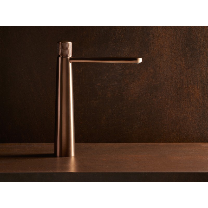 MONOMANDO DE LAVABO ALTO DEDAL ORO ROSA CEPILLADO MONOMANDO DE LAVABO ALTO DEDAL ORO ROSA CEPILLADO