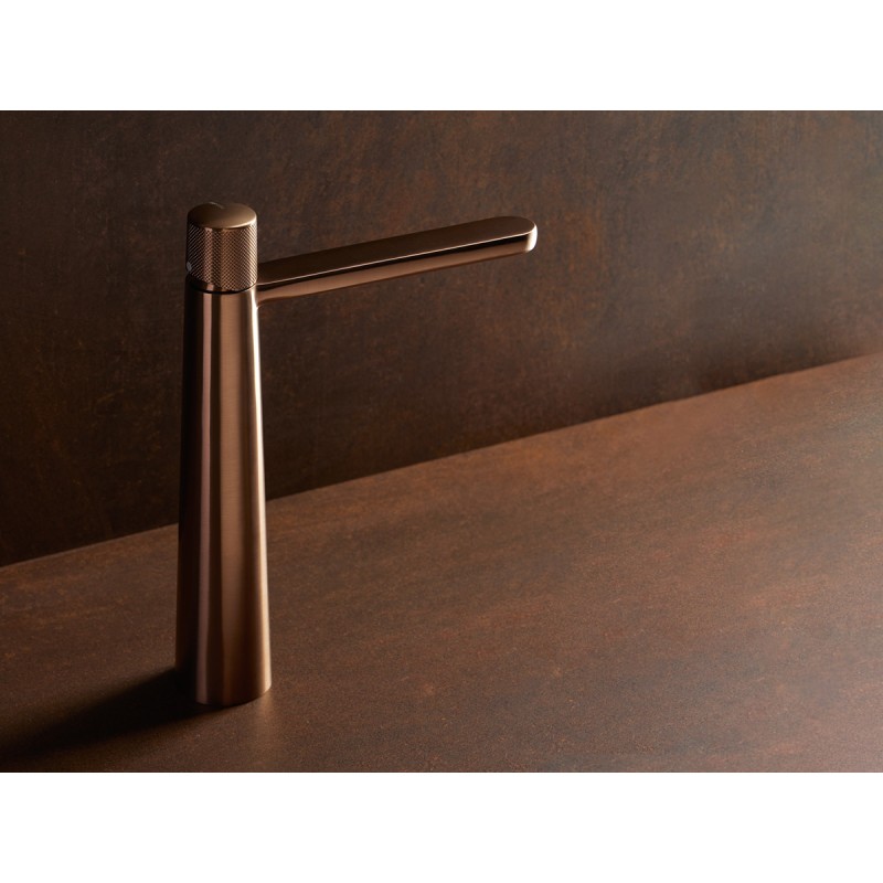 MONOMANDO DE LAVABO ALTO DEDAL ORO ROSA CEPILLADO MONOMANDO DE LAVABO ALTO DEDAL ORO ROSA CEPILLADO