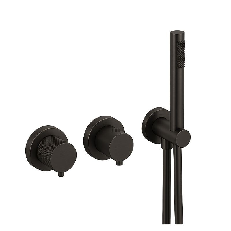 GRÍFERIA TERMOSTÁTICA PARA MURAL DUCHA HORIZONTAL 2-3 VÍAS LOOP K METAL GUN GRÍFERIA TERMOSTÁTICA PARA MURAL DUCHA HORIZONTAL 2-3 VÍAS LOOP K METAL GUN