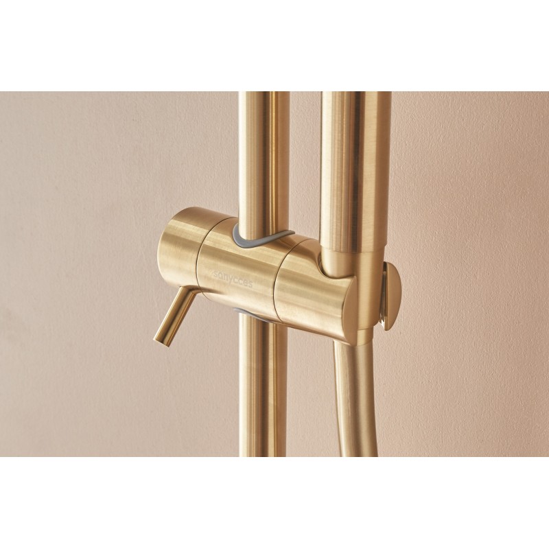 COLUMNA DE DUCHA MONOMANDO LOOP K ORO CEPILLADO