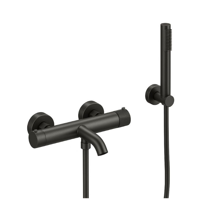 KIT GRÍFERIA MONOMANDO EMPOTRADA DE BAÑERA LOOP K NEGRO MATE KIT GRÍFERIA MONOMANDO EMPOTRADA DE BAÑERA LOOP K NEGRO MATE