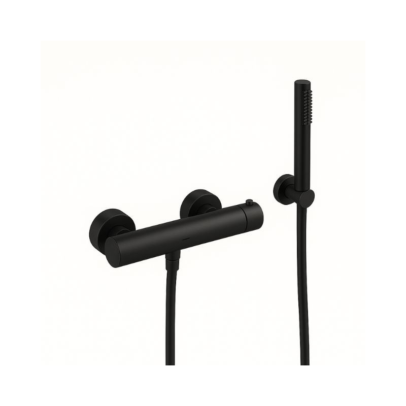 KIT GRÍFERIA MONOMANDO EMPOTRADA DE DUCHA LOOP K NEGRO MATE KIT GRÍFERIA MONOMANDO EMPOTRADA DE DUCHA LOOP K NEGRO MATE