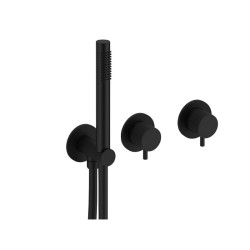 GRIFERÍA MONOMANDO EMPOTRADA DE DUCHA LOOP K 2 VÍAS PVC NEGRO MATE