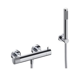 KIT GRÍFERIA TERMOSTÁTICA EMPOTRADA DE DUCHA LOOP K ORO ROSA CEPILLLADO