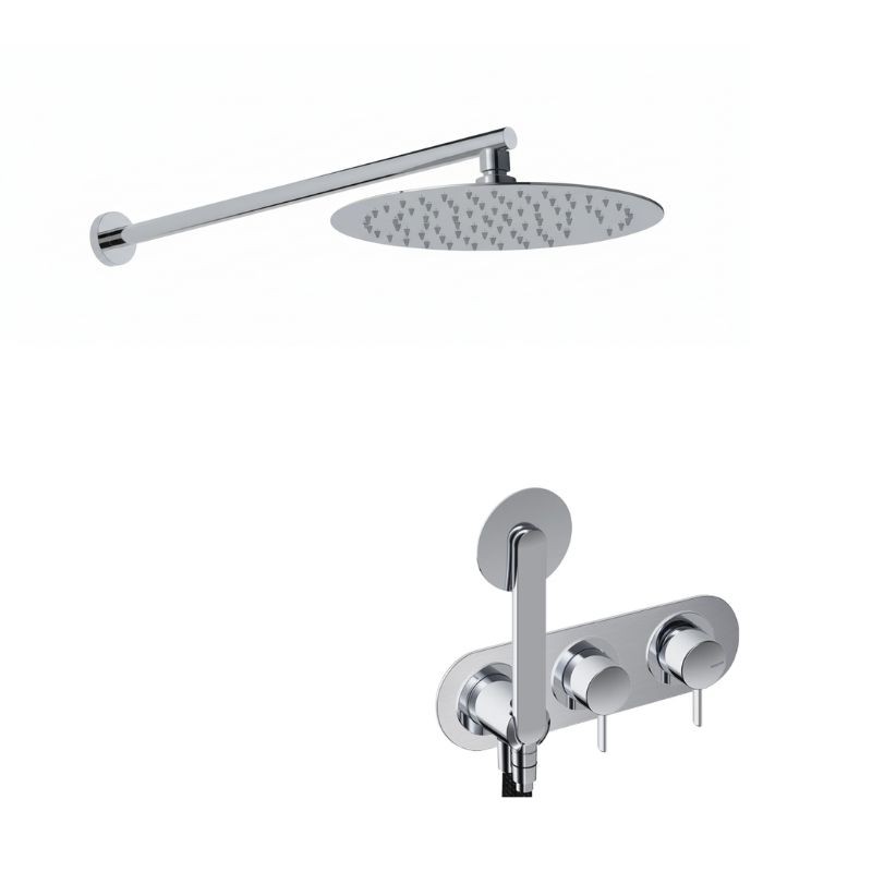 KIT GRÍFERIA MONOMANDO OVAL DE DUCHA DEDAL PIN CROMO KIT GRÍFERIA MONOMANDO OVAL DE DUCHA DEDAL PIN CROMO