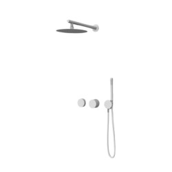KIT GRÍFERIA TERMOSTÁTICA DE DUCHA 2 SALIDAS INCOOL BLANCO