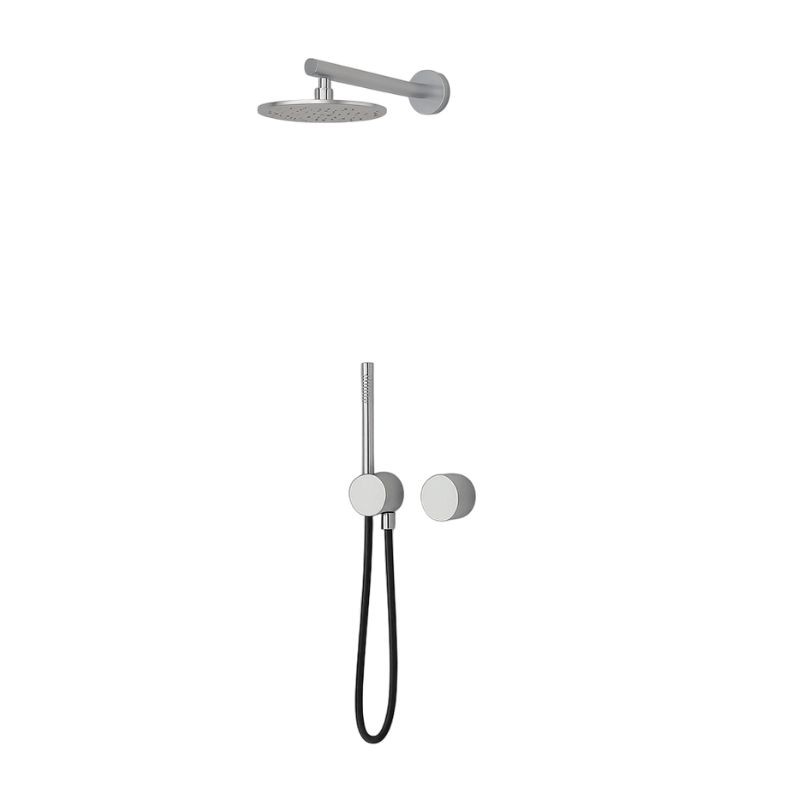 KIT GRÍFERIA MONOMANDO DE DUCHA 2 SALIDAS INCOOL ACERO PVD KIT GRÍFERIA MONOMANDO DE DUCHA 2 SALIDAS INCOOL ACERO PVD