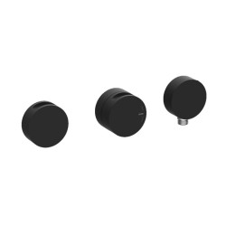 GRÍFERIA TERMOSTÁTICA DE DUCHA CON SOPORTE DE 3 SALIDAS INCOOL NEGRO