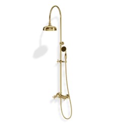 COLUMNA DE DUCHA MONOMANDO OLD ITALY ORO BRILLO