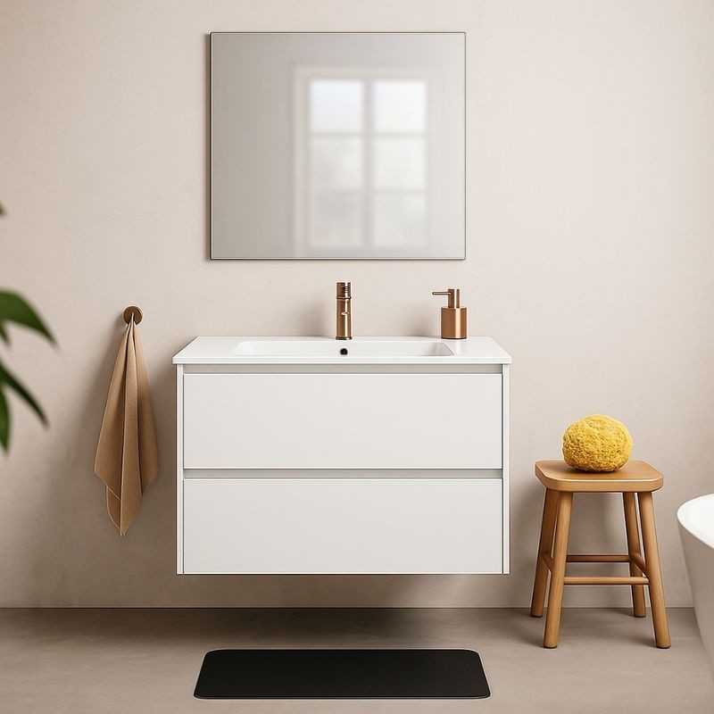 Mueble de baño Silk 80x45 cm suspendido, elegancia y funcionalidad