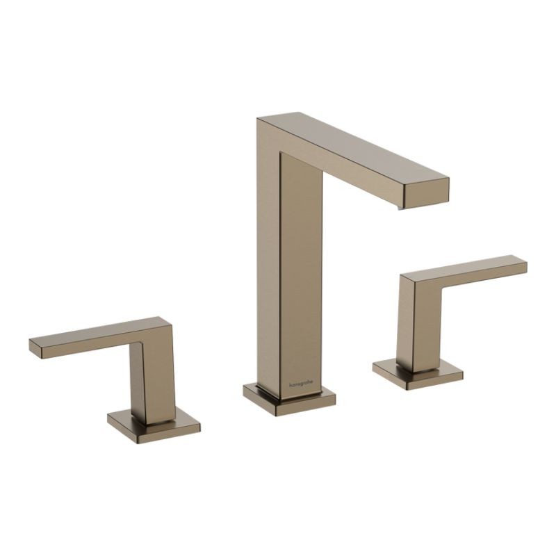 MONOMANDO DE LAVABO 3 AGUJEROS PUSH-OPEN TECTURIS E BRONCE CEPILLADO