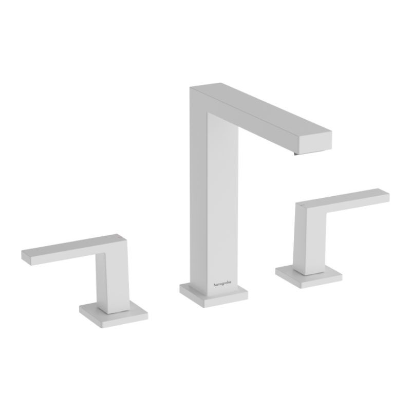 MONOMANDO DE LAVABO 3 AGUJEROS PUSH-OPEN TECTURIS E BRONCE BLANCO MATE