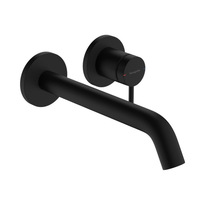 MONOMANDO DE LAVABO EMPOTRADO 22,5 TECTURIS S NEGRO MATE