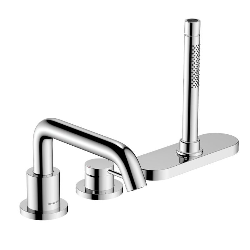 GRIFERIA DE BAÑERA BORDE 3 AGUJEROS MONOMANDO TECTURIS S CROMO