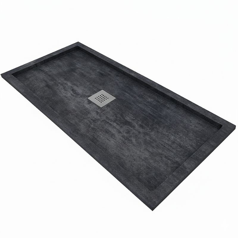 plato ducha siroco plata envejecida 160x90