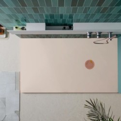 plato ducha neo kromat liso pietra rejilla radiance 100x90