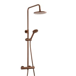 COLUMNA DE DUCHA TERMOSTÁTICA TERMIKO ORO ROSA CEPILLADO