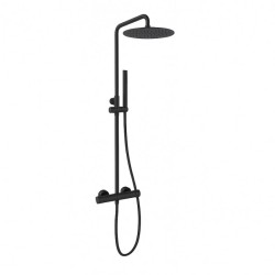 COLUMNA DE DUCHA MONOMANDO LOOP K NEGRO MATE