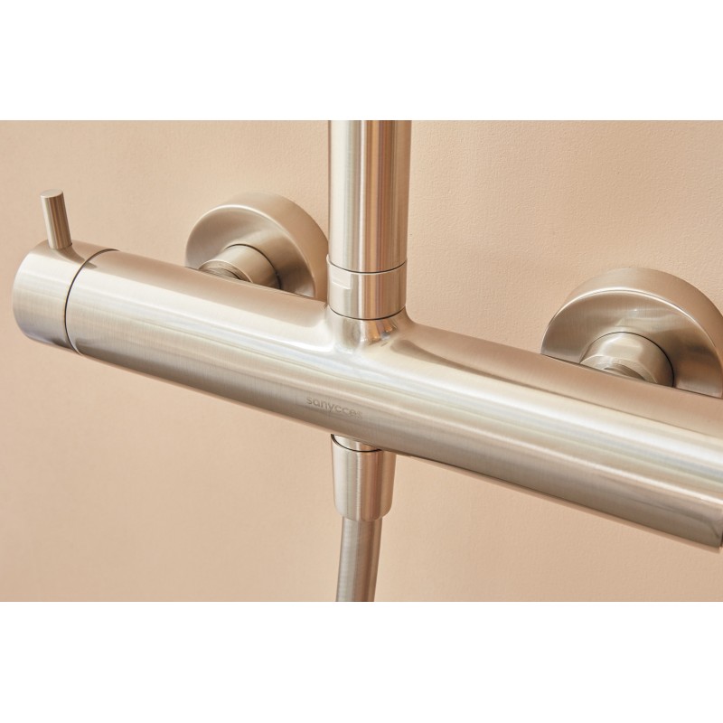 COLUMNA DE DUCHA MONOMANDO LOOP K NIQUEL CEPILLADO