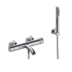 KIT GRIFERÍA MONOMANDO EMPOTRADA DE BAÑERA FLEXO SILICONA LOOP K CROMO