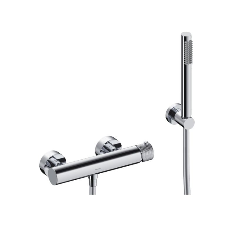 KIT GRIFERÍA MONOMANDO EMPOTRADA DE DUCHA FLEXO SILICONA LOOP K CROMO