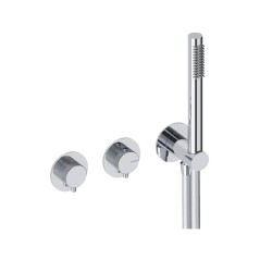 GRIFERÍA TERMOSTÁTICA PARA MURAL DUCHA HORIZONTAL 2-3 VÍAS FLEXO SILICONA LOOP K CROMO