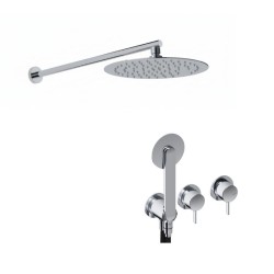 KIT GRIFERÍA MONOMANDO DE DUCHA DEDAL PIN CROMO