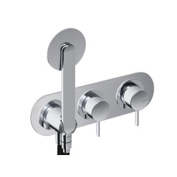 GRIFERÍA MONOMANDO OVAL DE DUCHA DEDAL PIN CROMO