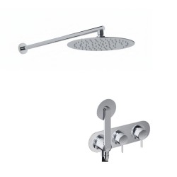 KIT GRIFERÍA MONOMANDO OVAL DE DUCHA DEDAL PIN CROMO