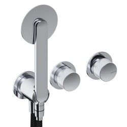 GRIFERÍA MONOMANDO DE DUCHA DEDAL PLISSÉ CROMO