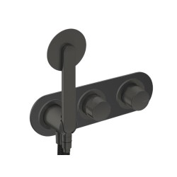 GRIFERÍA MONOMANDO OVAL DE DUCHA DEDAL PLISSÉ RAW METAL