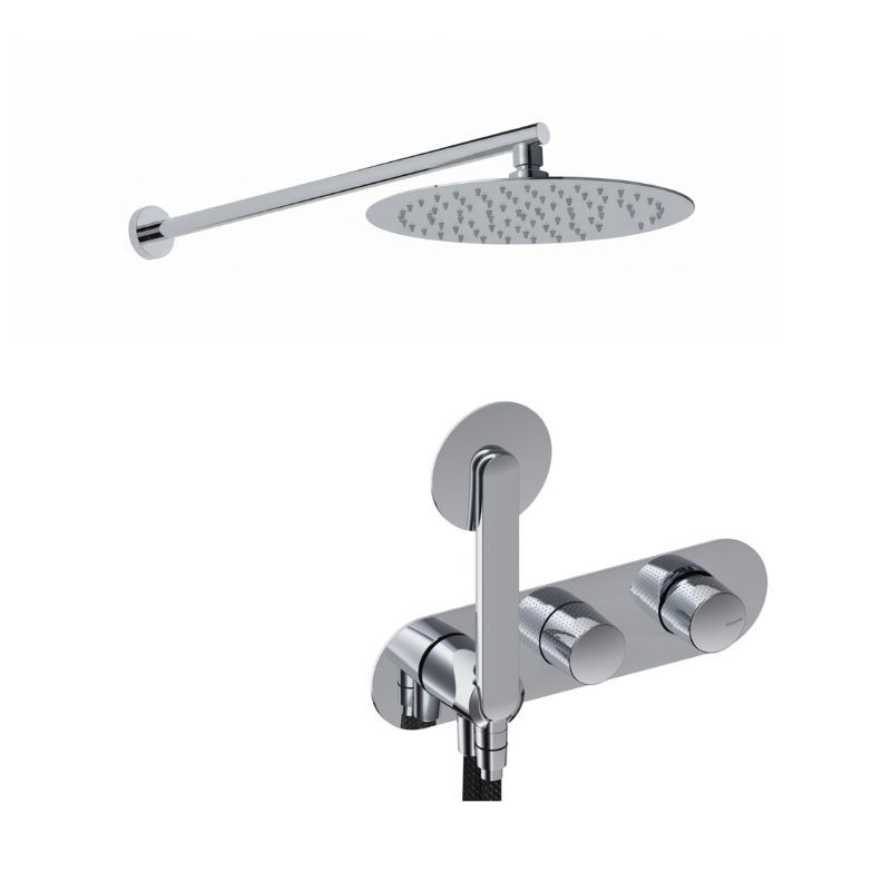 KIT GRIFERÍA MONOMANDO DE DUCHA DEDAL CROMO