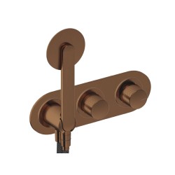 GRIFERÍA MONOMANDO DE DUCHA DEDAL ORO ROSA CEPILLADO