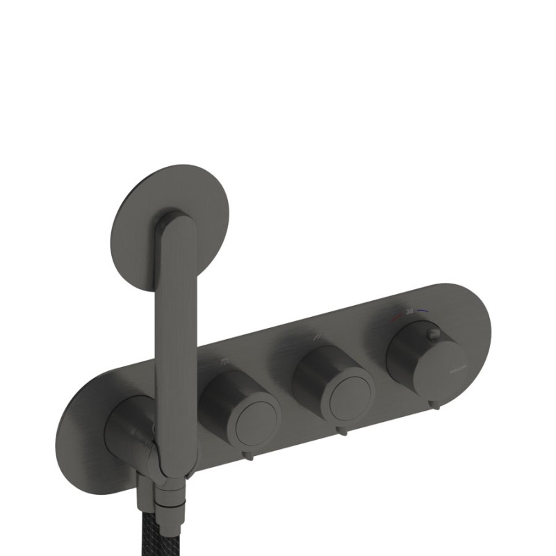 GRIFERÍA TERMOSTÁTICA OVAL DE DUCHA DEDAL PIN ORO RAW METAL