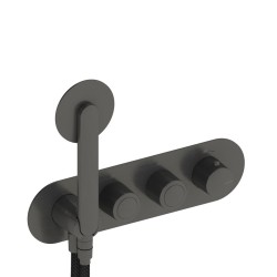 GRIFERÍA TERMOSTÁTICA OVAL DE DUCHA DEDAL PLISSÉ RAW METAL