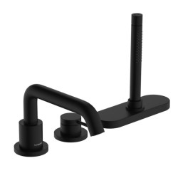 GRIFERÍA DE BAÑERA BORDE 3 AGUJEROS MONOMANDO TECTURIS S NEGRO MATE