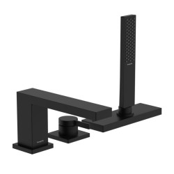 GRIFERÍA DE BAÑERA BORDE 3 AGUJEROS MONOMANDO TECTURIS E NEGRO MATE