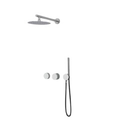 KIT GRIFERÍA TERMOSTÁTICA DE DUCHA 2 SALIDAS INCOOL CROMO