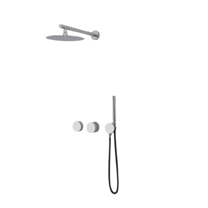 KIT GRIFERÍA TERMOSTÁTICA DE DUCHA 2 SALIDAS INCOOL CROMO