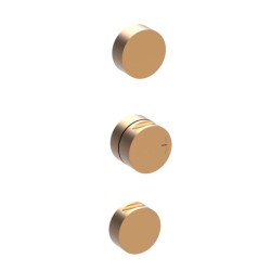 GRIFERÍA TERMOSTÁTICA DE DUCHA VERTICAL 2 SALIDAS INCOOL COBRE PVD