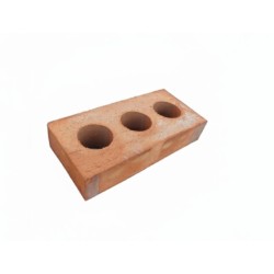 Ladrillo Tocho 3 Agujeros 5x14x28 cm Rojo - Ferrolan