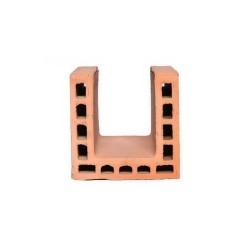 Casetón Zuncho 14x14x28 cm U Rojo - Ferrolan