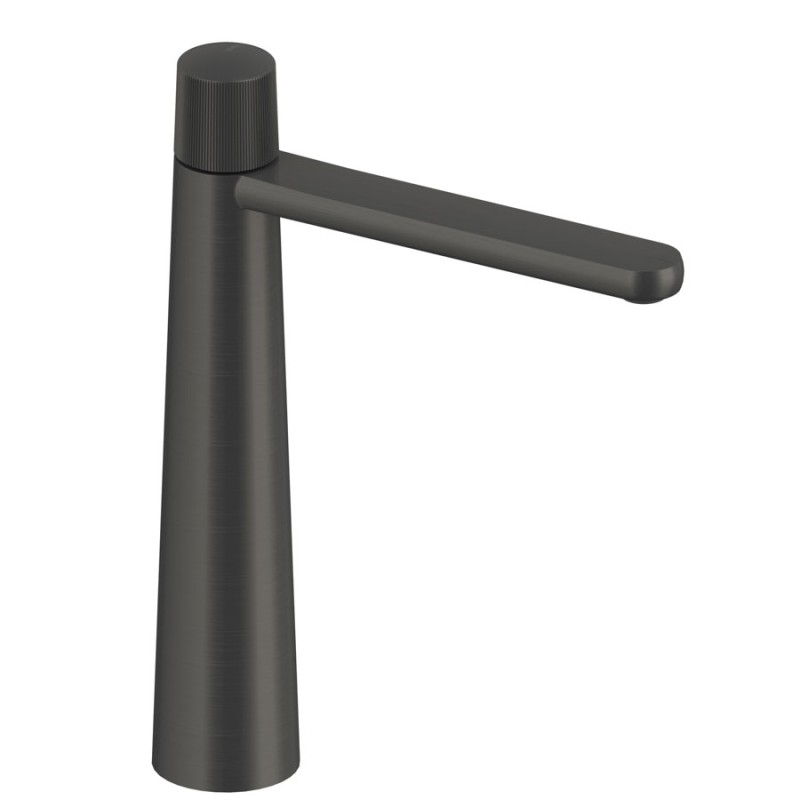 MONOMANDO DE LAVABO ALTO DEDAL PLISSÉ RAW METAL