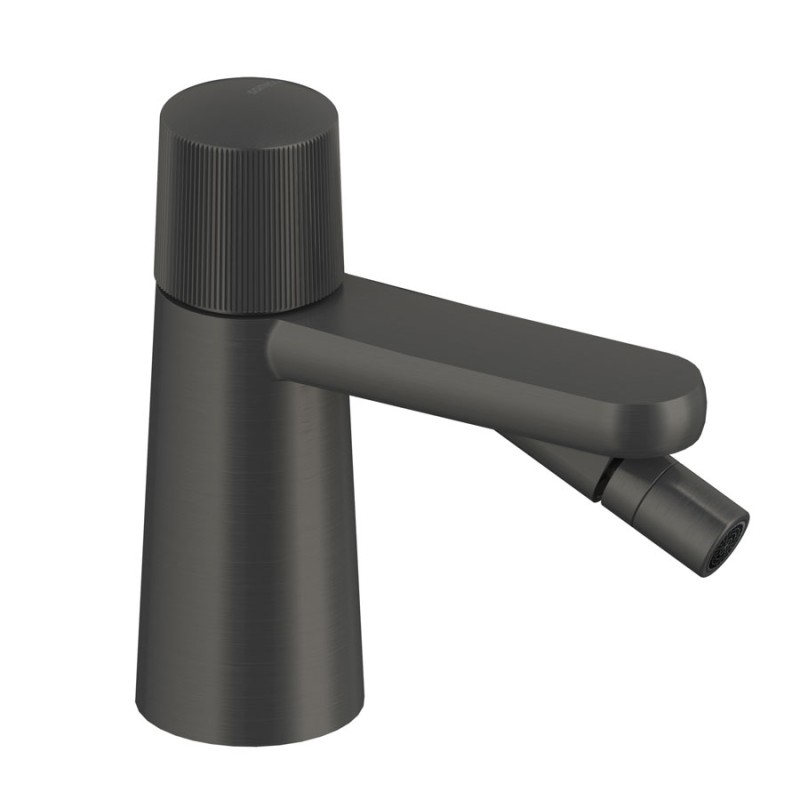 MONOMANDO DE BIDÉ DEDAL PLISSÉ RAW METAL