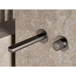 MONOMANDO DE LAVABO EMPOTRADO DEDAL PLISSÉ RAW METAL