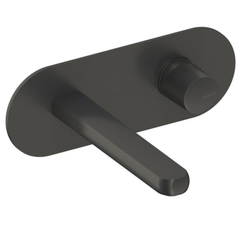 MONOMANDO DE LAVABO EMPORTADO OVAL DEDAL PLISSÉ RAW METAL